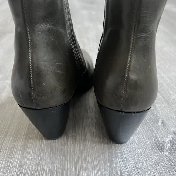 Ecco Shape 55 Deep Forest Cowboy Western Green Leather Ankle Booties US 8 EU 39 - Picture 8 of 12